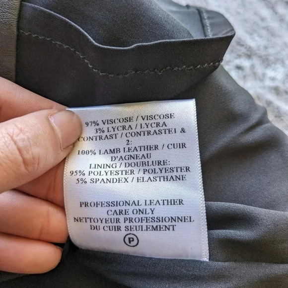 NEW A.L.C. Leather Suede Patchwork Black Dress Midi Sheath Dress Size 4 - Picture 8 of 9